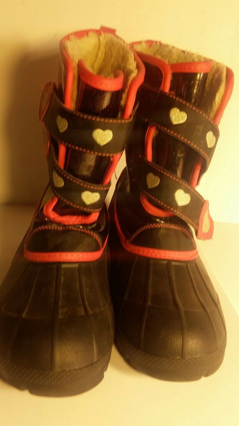 Girls boot, Hello Kitty, USA size 5, black & pink, EUR 37.5, MEX 24 (550418889).