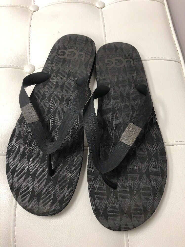 UGG Charcoal Gray Flip  Flops Size  13 M Sandals Shoes