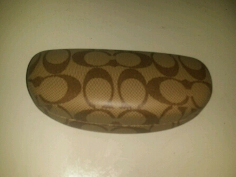 Coach brown signature C hard case eyeglass case