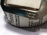 White LEvis Studded Leather  Belt Unisex Men Women