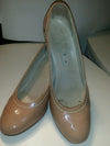 AGL Attilio Giusti Leombruni Patent Style Flex Pump Shoes 8 38.5 Nude $310 FBB