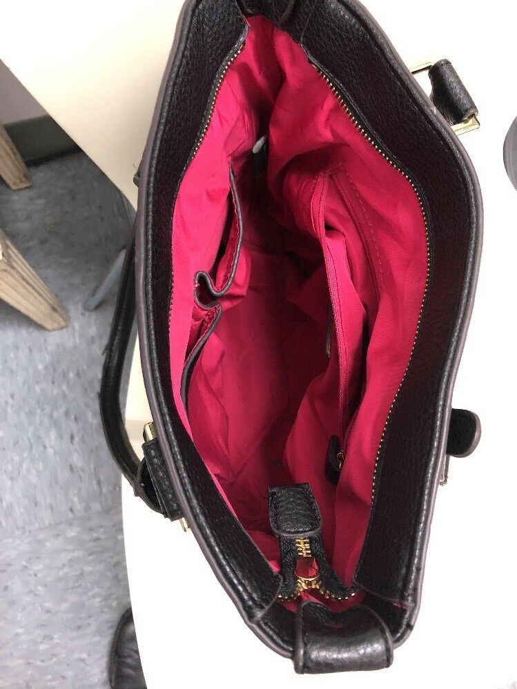 Anne Klein Black Satchel Bag Made From Quality Man Made Materials