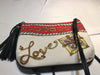 Brighton  Canvas & Leather Crossbody Bag Fun Tassel Purse Handbag