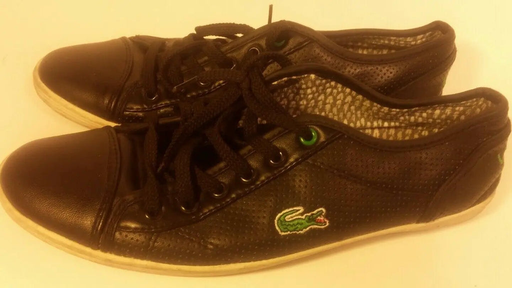 LACOSTE BLACK GENUINE LEARHER MEN AHOES US 255. ERU40 by Lacoste