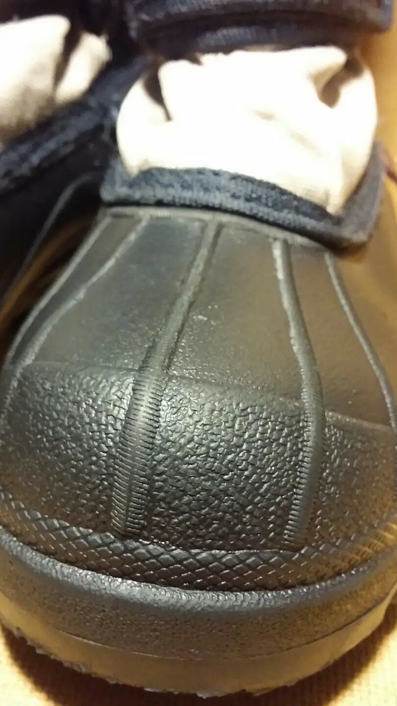BOY SIZE 4 RUBBER/CANVAS WINNER SHOER NAVY BLUE & BEIGE MADE CANADA GOOD & CHEAP by MAPLE LEAF