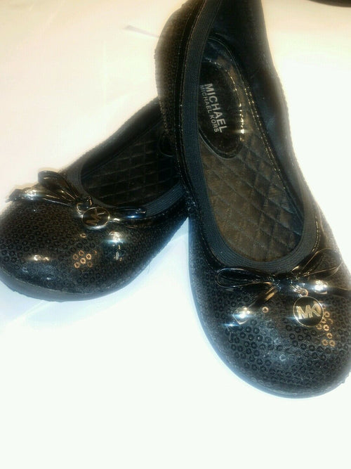 Michael Kors Kory Black Sequin Stretch Ballet Flats Women's US Shoe Size 4