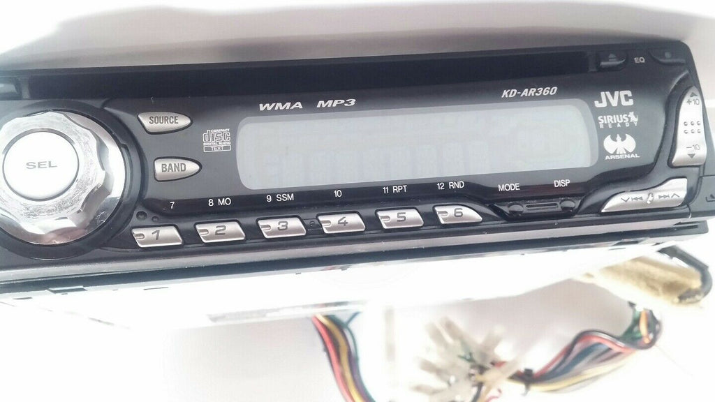 JVC CD RECEIVER RADIO PLAYER MODEL NO. KD-AR360, WMA,MP3, SIRIUS READY, 169X2748