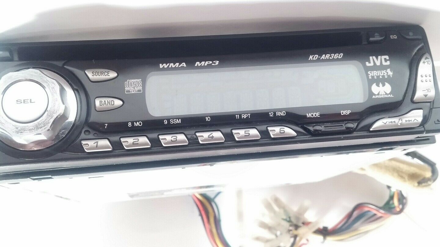 JVC CD RECEIVER RADIO PLAYER MODEL NO. KD-AR360, WMA,MP3, SIRIUS READY, 169X2748