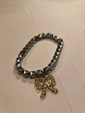 Silver Strech Bracelet With Bow