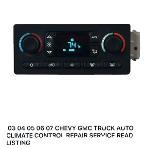 2003-2007 Chevy GMC Denali Truck Auto Climate Control Repair Service