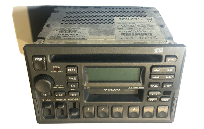 Volvo SC-816 Radio tuner CD cassette AMFM 960 S70 C70 V70 850 S90 93-00 w CODE