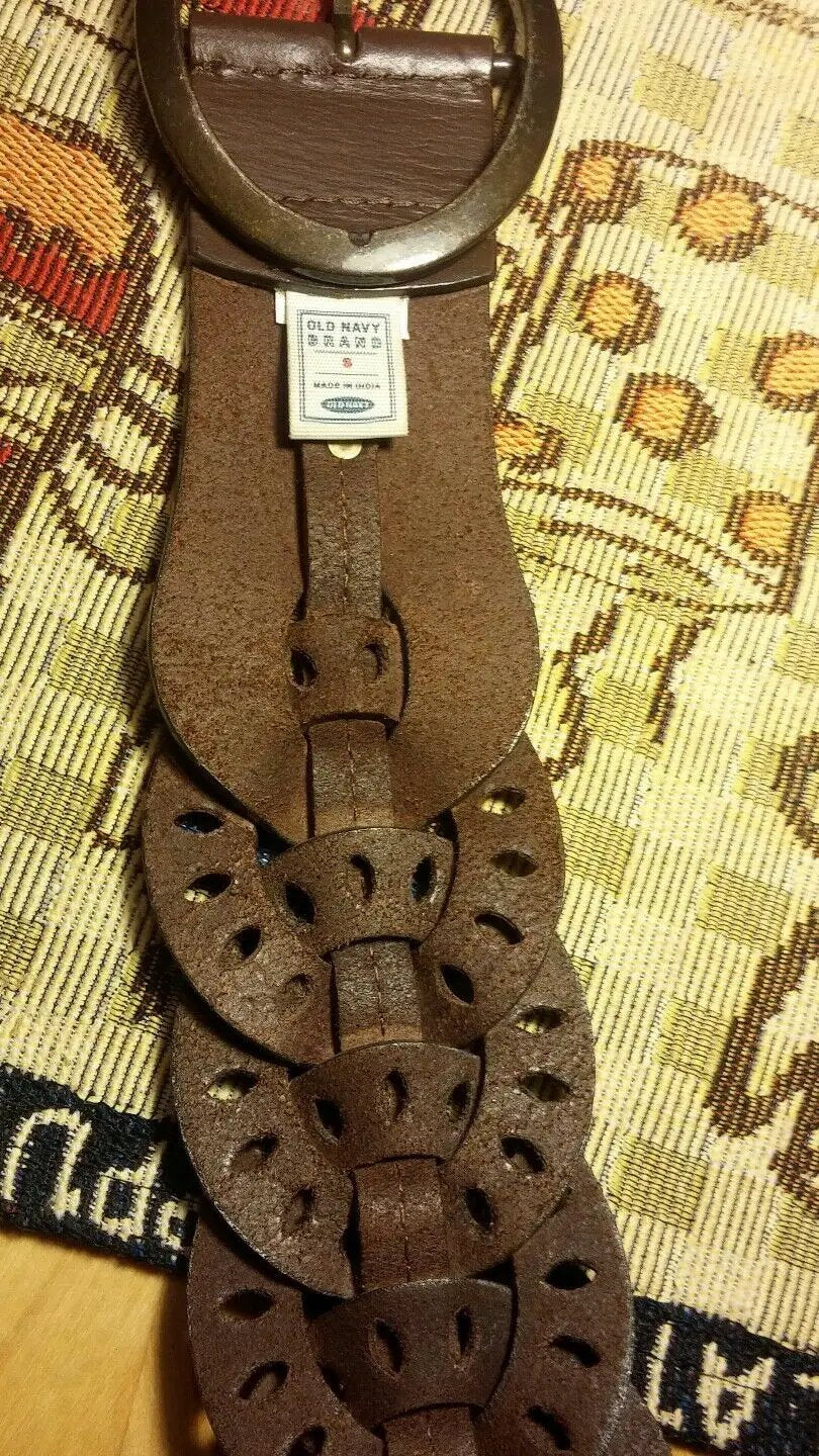 Genuine leather womans belt Old Navy small 37 inches long and 2 inches wide by Old Navy
