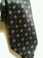 Oscar de la renta blue diamond geometric shape tie.