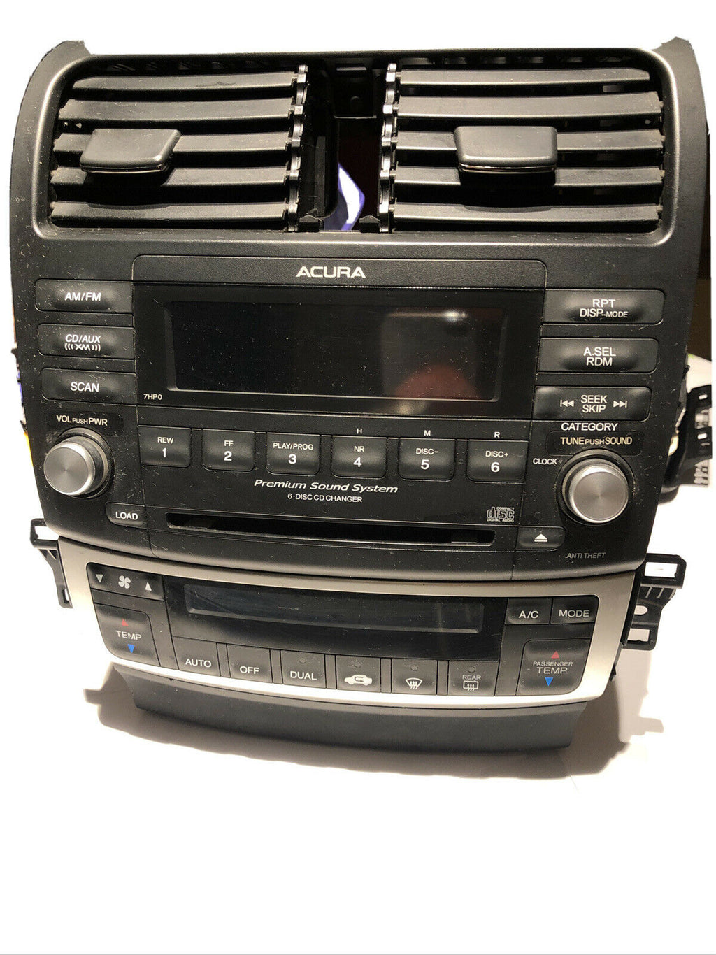05 06 07 08 ACURA TSX Radio Stereo 6 Disc Changer CD Player 7HP0 Climate Control