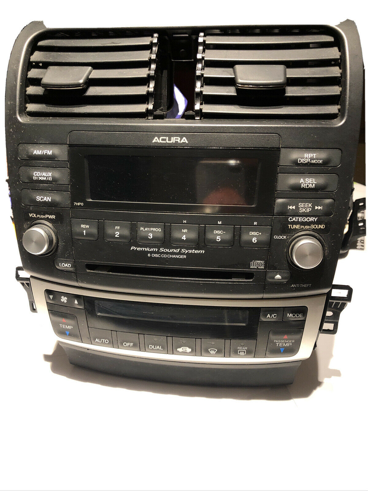 05 06 07 08 ACURA TSX Radio Stereo 6 Disc Changer CD Player 7HP0 Climate Control