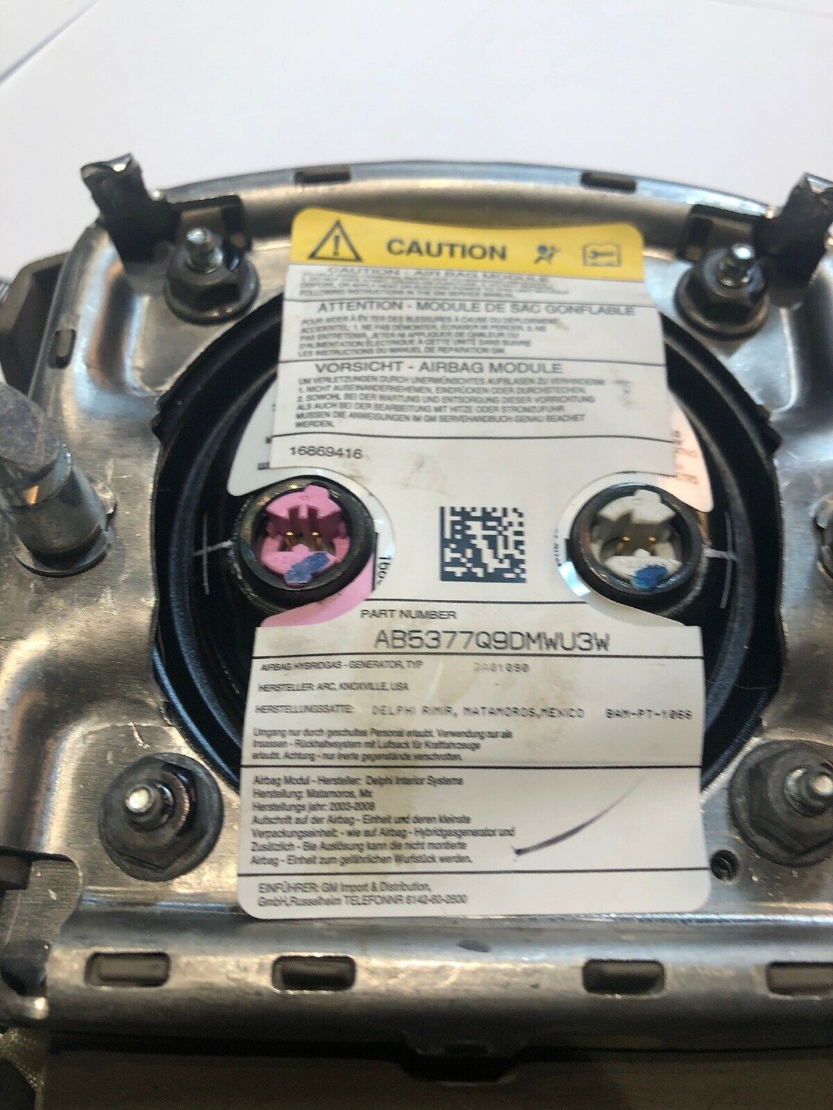 2003-2006 GMC SIERRA 1500 2500 3500 DRIVER AIR BAG TAN USED OEM!