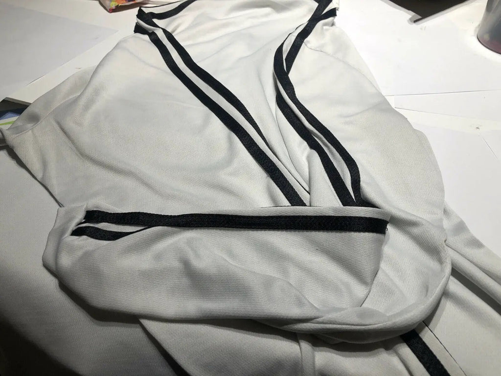 Adidas Large Long Sleeve Zip Up White Mock Neck by adidas