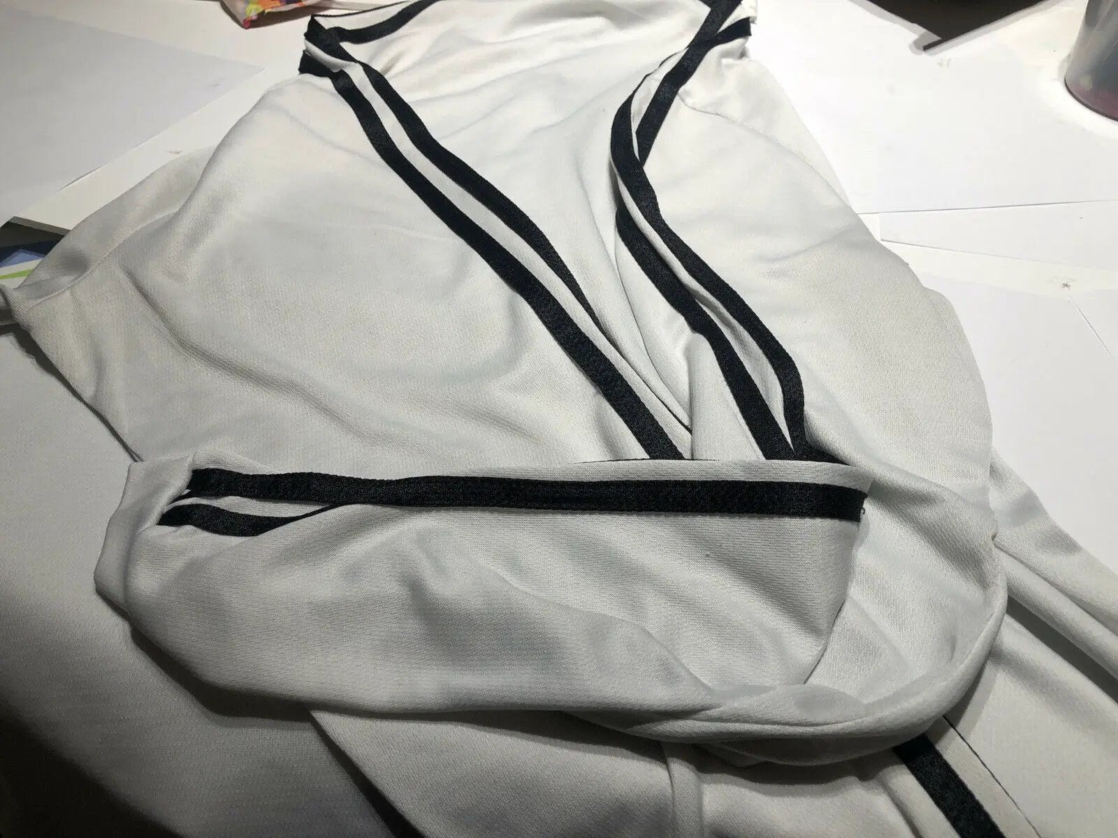 Adidas Large Long Sleeve Zip Up White Mock Neck by adidas
