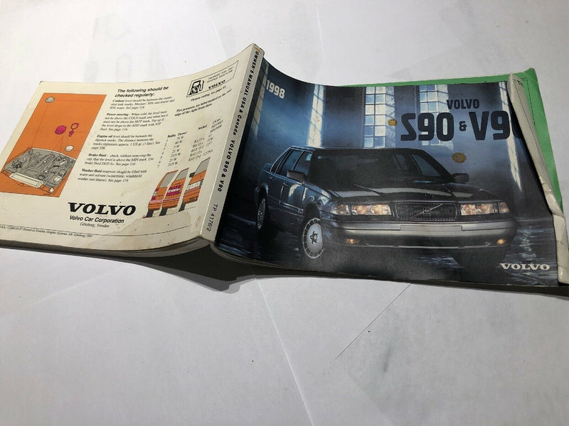 1998 Volvo S90 / V90 Owners Manual book