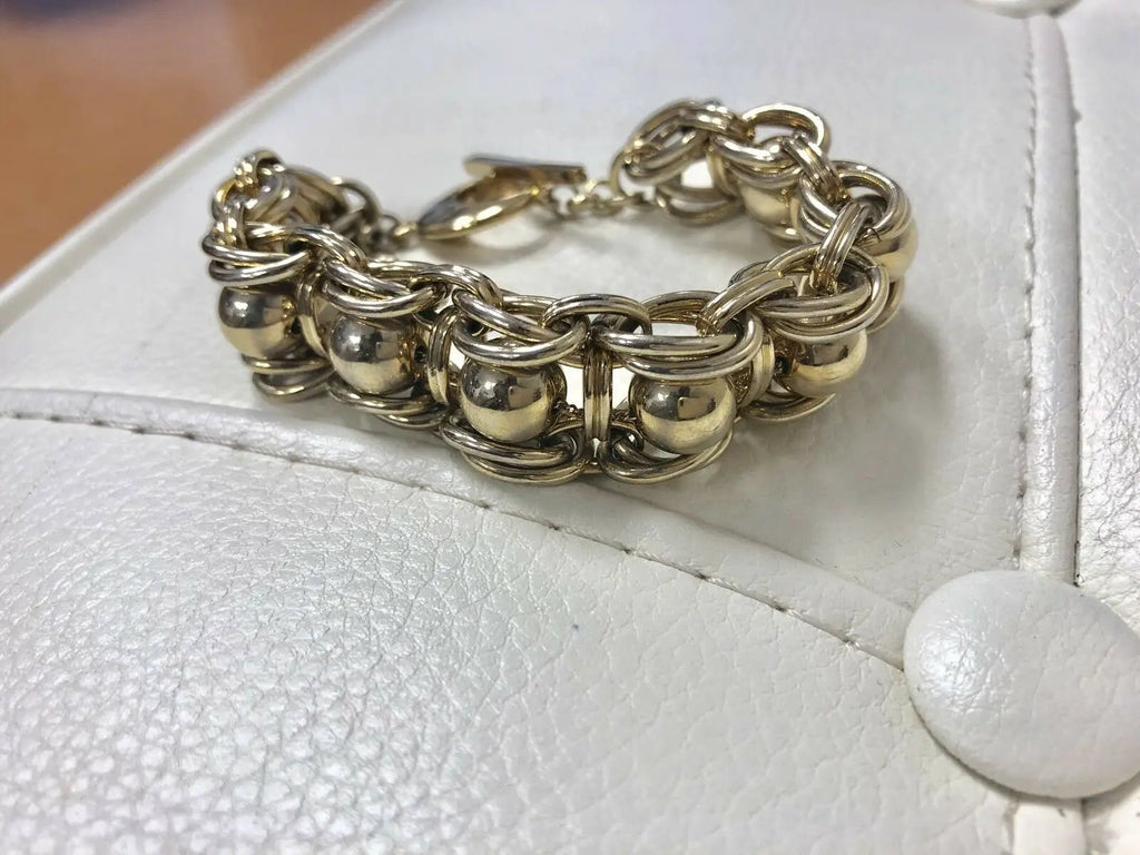 Gold Chunky Costume Toggle Bracelet by DALEY1DEALS,LLC.