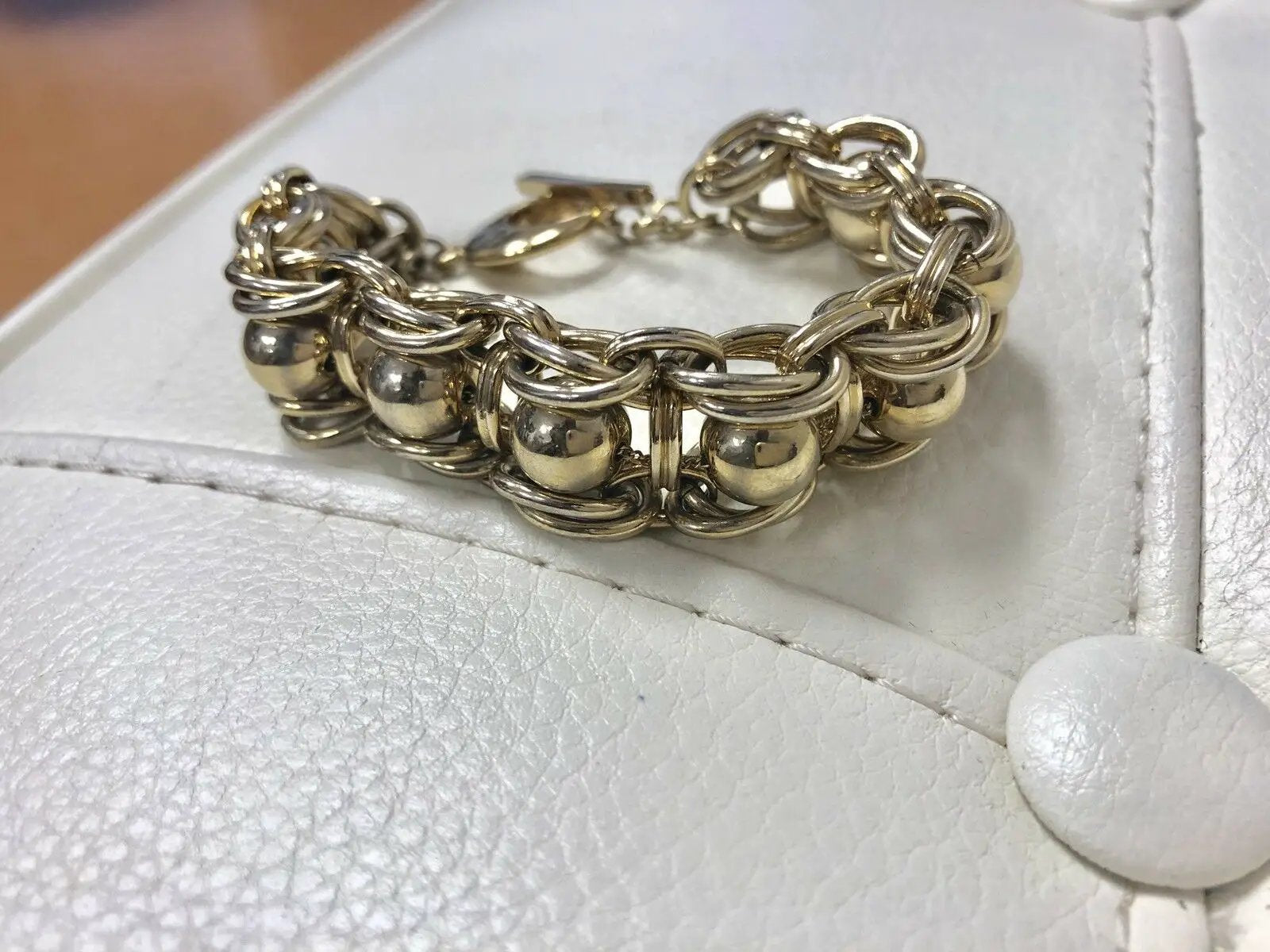 Gold Chunky Costume Toggle Bracelet by DALEY1DEALS,LLC.