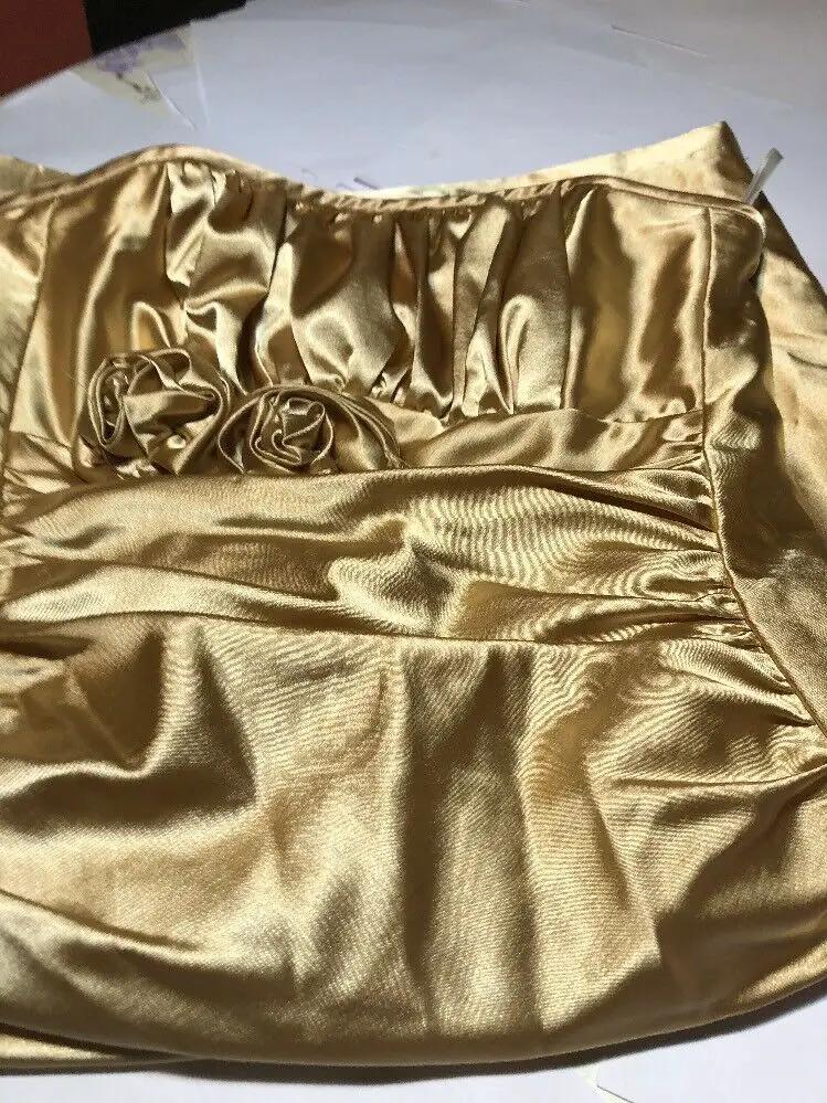 Jessica McClintock Gunne Sax Homecoming Formal Prom Dress 94Flare Gold Sequins by Jessica McClintock