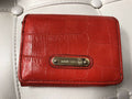 Anne Klien Orange Croco Print Billfod Wallet
