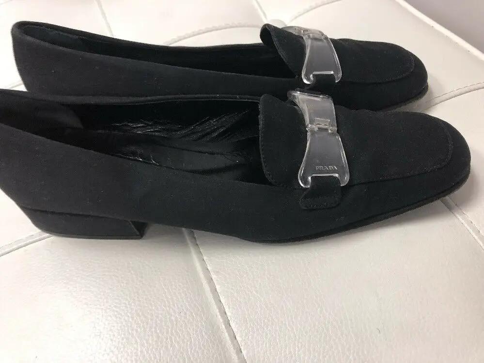 Prada Sport Black Nylon Ballet Flats Size 381/2 by Prada Sport