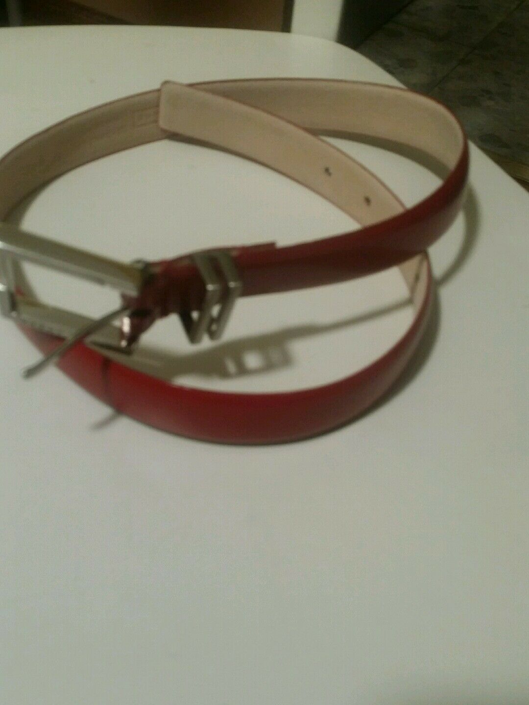 Red small Perry Ellis unisex belt very solid shape classic