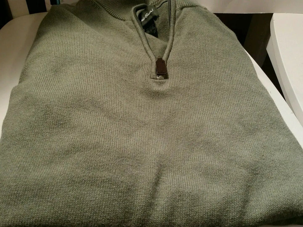 Eddie bauer large zip up sweater tall%100 percent cotton zip up sweater. by Eddie Bauer