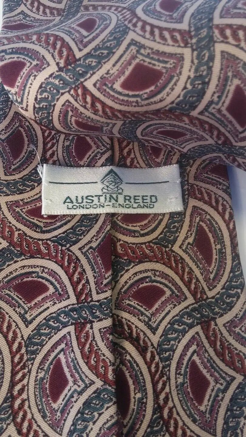 MEN NECK TIES 100% ITALY brown black . flowery. AUSTIN REED by DALEY1DEALS,LLC.