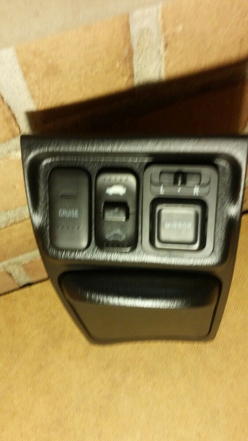 01-05 Honda Civic OEM cruise power mirror & sunroof switches w/ compartment gray