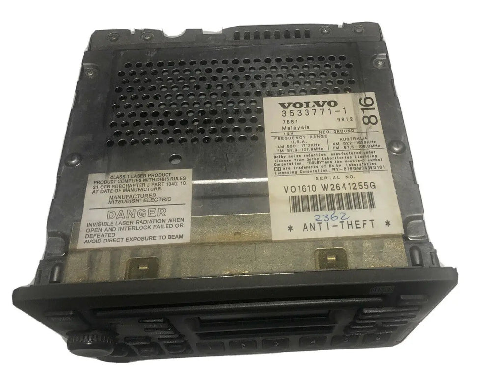 97-04 VOLVO 40 70 90 SERIES RADIO RECEIVER SC816 CASSETTE CD PLAYER w/out CODE by Volvo