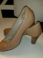 AGL Attilio Giusti Leombruni Patent Style Flex Pump Shoes 8 38.5 Nude $310 FBB