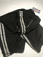 Youth Black And Silver Joggers