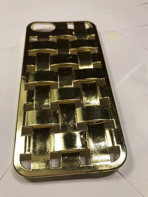 IPhone 5 Basket Weave Gold Phone Case, Gold