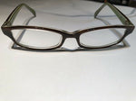 Kate Spade  Brown And Green Rectangular Eyeglass Frames 135mm
