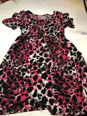 Girls Youth Pink Sbd Black Leopard Print Dress Size Small  Circo