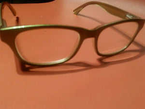 Green nerd eyeglass frames