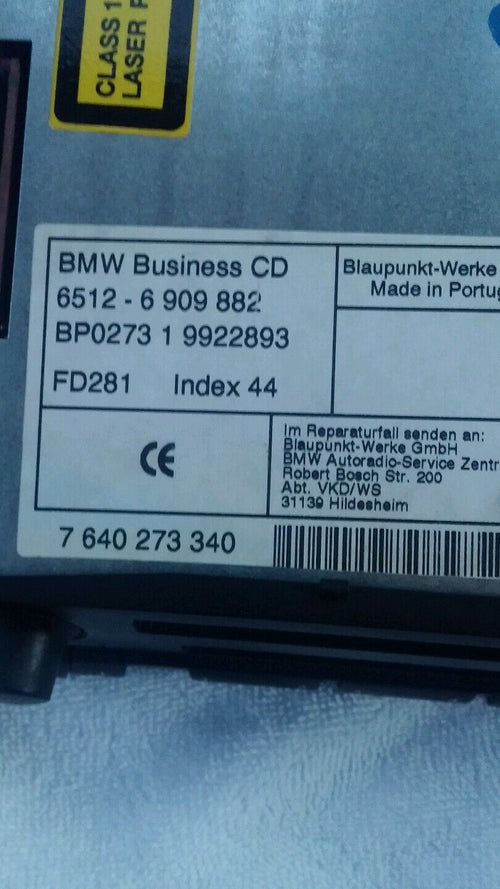 BMW Business CD Player Radio (MODEL # 6512-6 909 882)