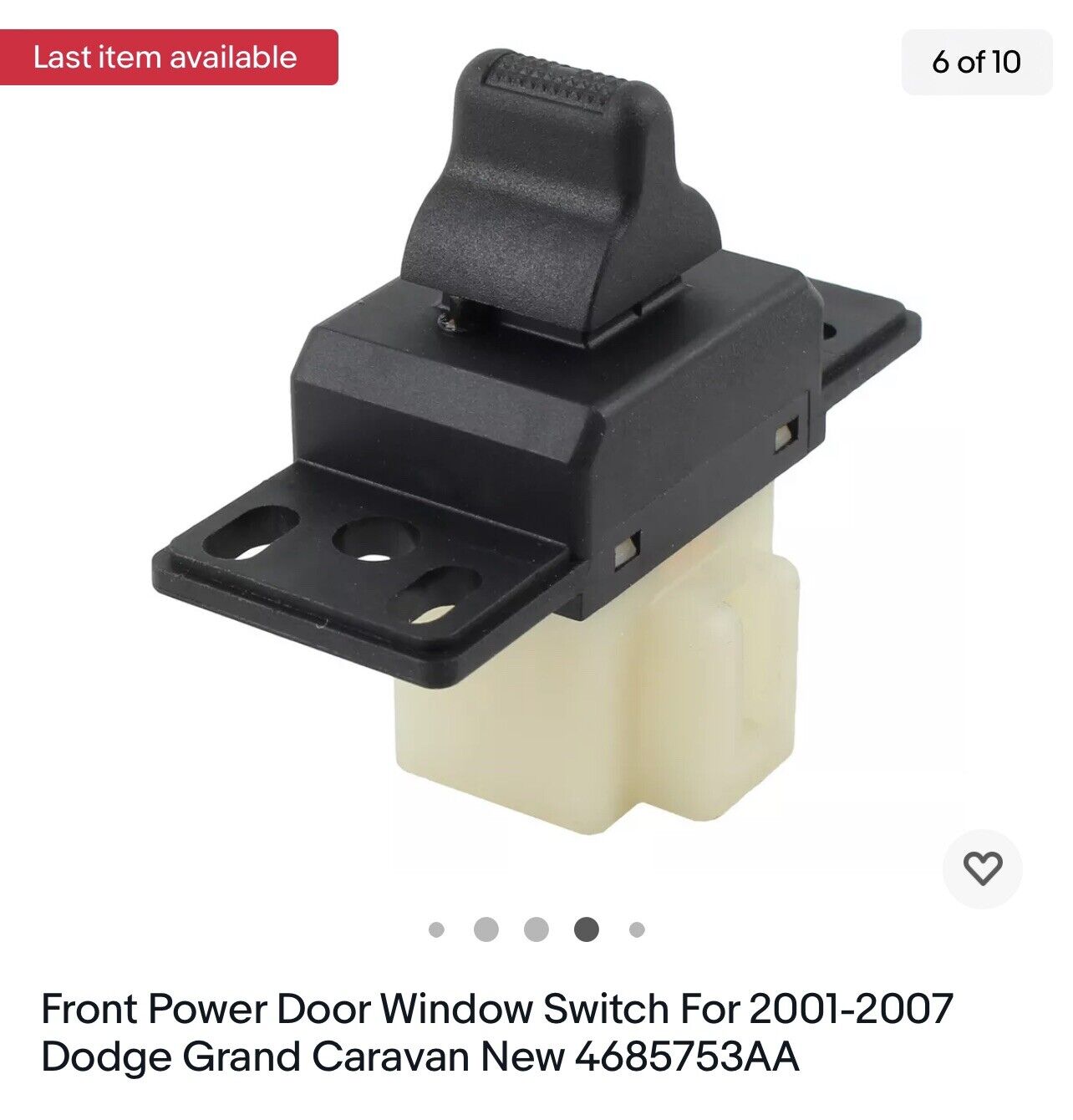 Front Power Door Window Switch For 2001-2007 Dodge Grand Caravan New 4685753AA