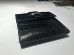 Vintage Brighton Distressed Leather Wallet Croco Embossed