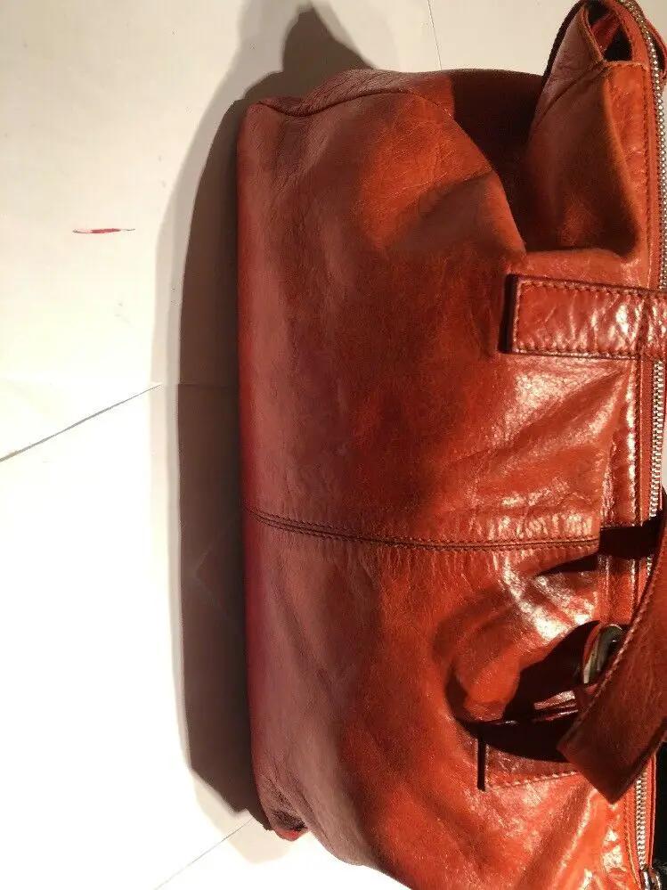 Francesco Biasa Orange Leather Satchel Bag by Francesco Biasia