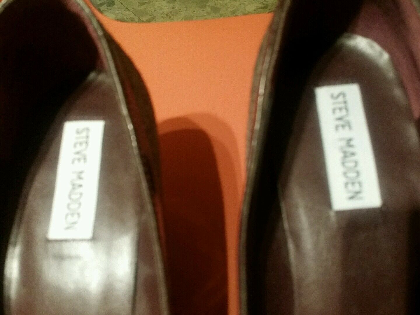 steve madden fabric and patented leather trim pumps 7m