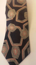 MEN NECK TIES 100% ITALY brown black . ANDRE GIANNI DESIGNER SILKS. HAND FINISH by DALEY1DEALS,LLC.