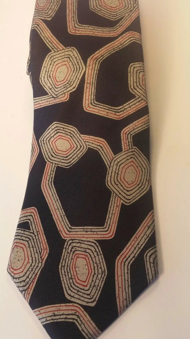 MEN NECK TIES 100% ITALY brown black . ANDRE GIANNI DESIGNER SILKS. HAND FINISH by DALEY1DEALS,LLC.