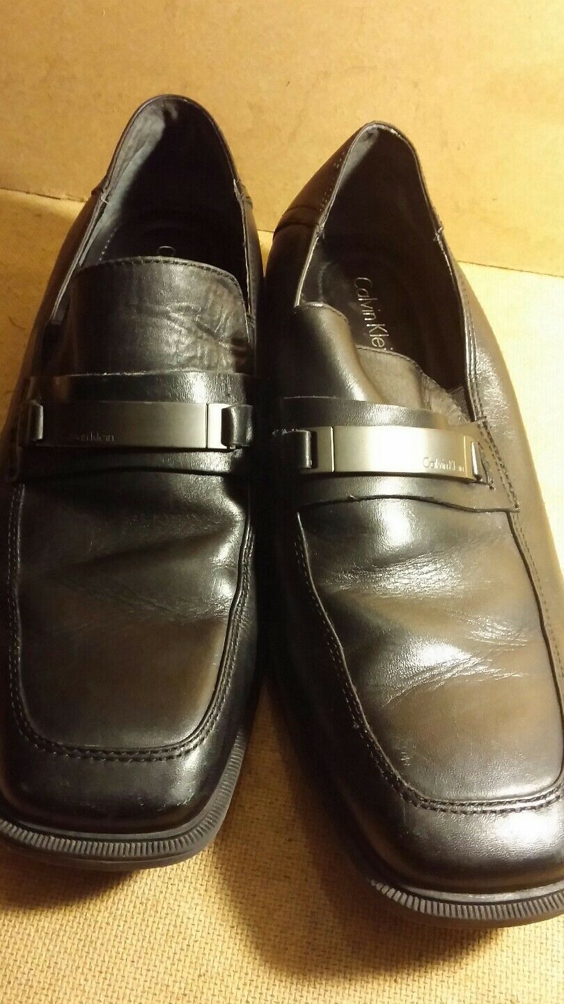 CALVIN KLIEN GENUINE LEATHER FROLIC MEN'S SHOES 8 'M,' BLACK, F2370/A11 CHEAP