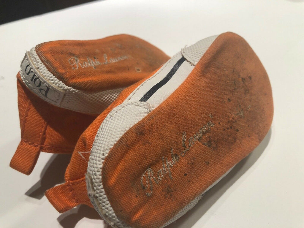 Ralph Lauren Polo Genuine Suede Leather Girl Boy Baby Size 4 Shoes Sneakers