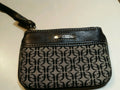 Fossil black and gray signature canvas with leather trim