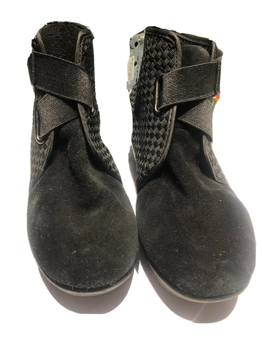 RARE Bernie Mev Black Suede/ Elastic Wedge Ankle Boots Booties Sz.37 by Bernie Mev